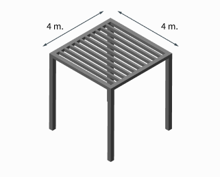 Pérgola bioclimática 4x4
